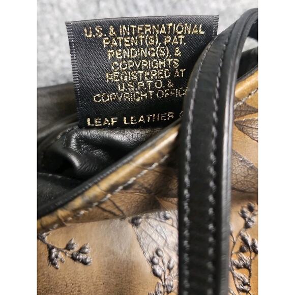 Vintage C.L. Whiting Leaf Leather Tooled Purse 90's Handbag One of a Kind USA - Picture 6 of 10